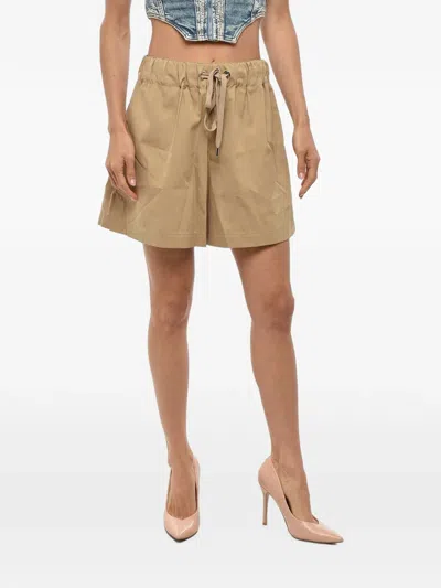 Sa Su Phi Valentina Drawstring Shorts In Brown