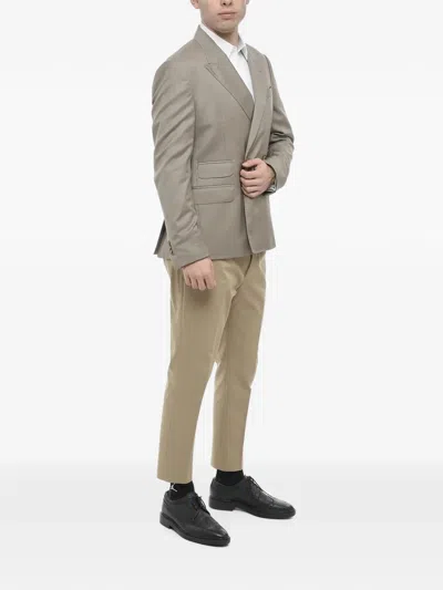 1989 Studio Double-breasted Peak-lapel Blazer In Gray