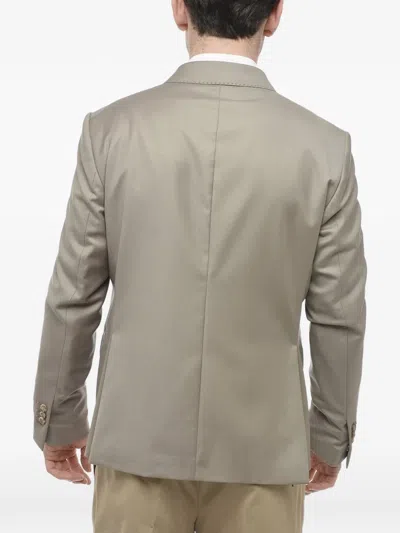 1989 Studio Double-breasted Peak-lapel Blazer In Gray