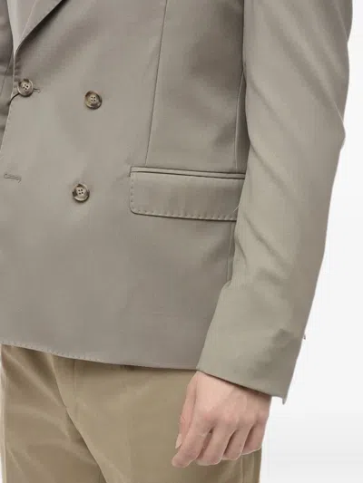 1989 Studio Double-breasted Peak-lapel Blazer In Gray