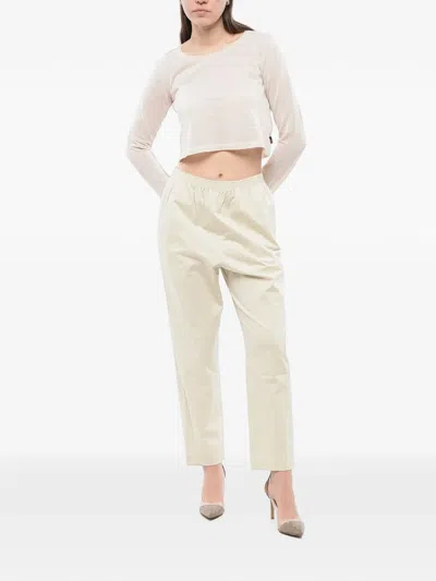 Woolrich Elasticated-waist Flat-front Trousers In Neutral