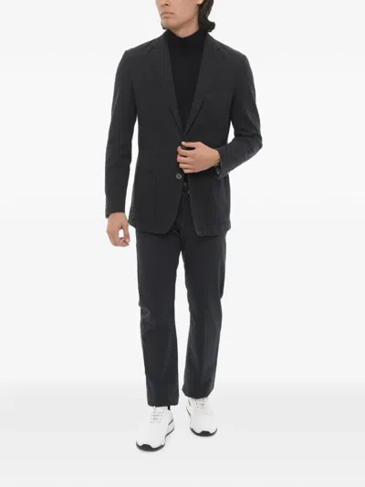 Corneliani Identity Single-breasted Blazer In Blue