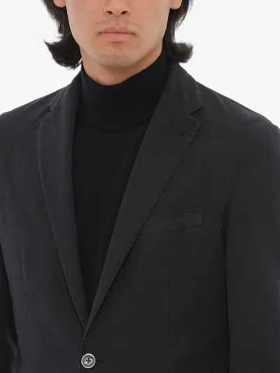 Corneliani Identity Single-breasted Blazer In Blue