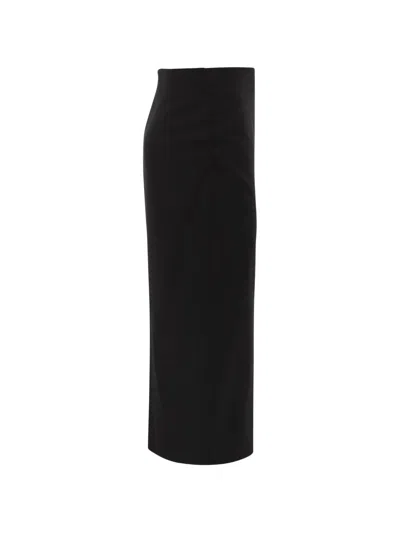 Max Mara Studio Ruched Pencil Skirt In Black
