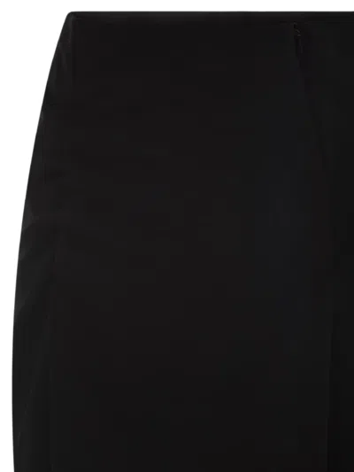 Max Mara Studio Ruched Pencil Skirt In Black