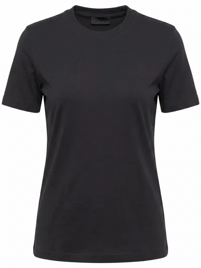 Dondup Woman T-shirt Black Size L Cotton In Black
