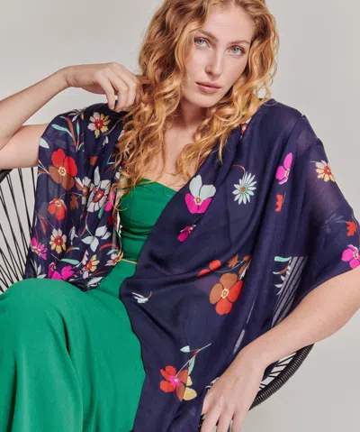 Echo New York Falling Flowers Wrap In Multi