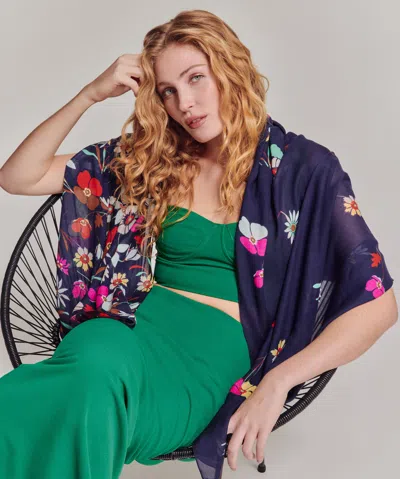 Echo New York Falling Flowers Wrap In Multi