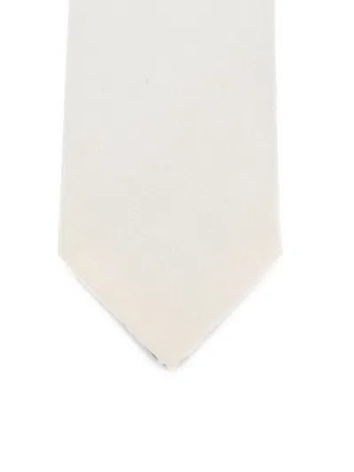 Corneliani Silk Tie In White