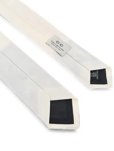Corneliani Silk Tie In White