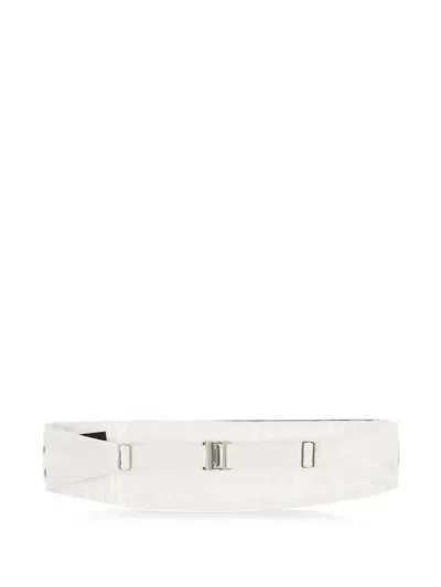 Corneliani Pleated Silk Cummerbund In White