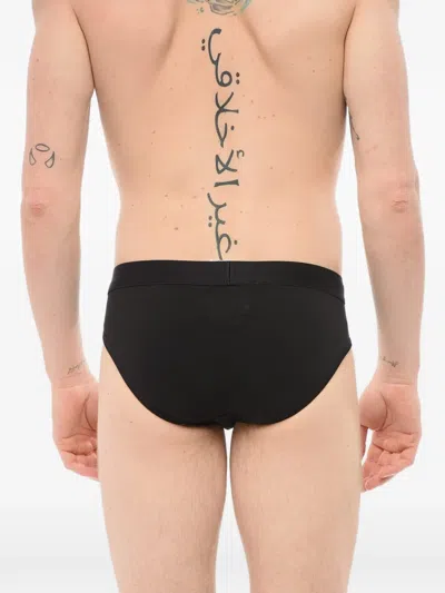 Dsquared2 Logo-waistband Briefs In Black