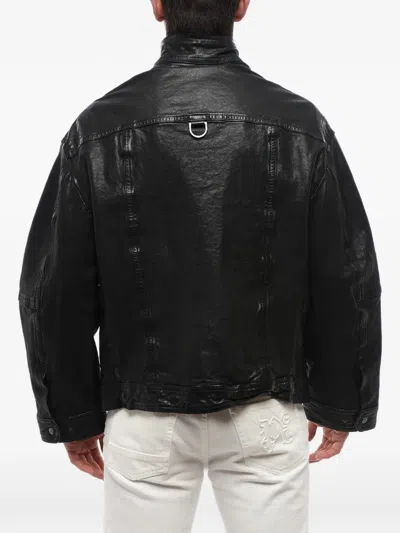 Neil Barrett Multi-pocket Leather Jacket In Black