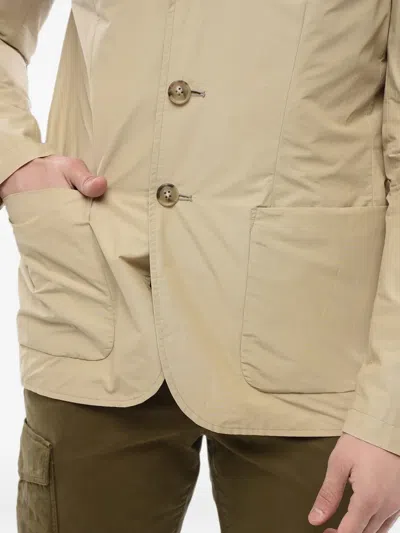 Woolrich Button-fastening Patch-pocket Jacket In Neutrals