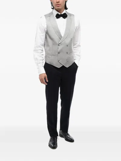 Corneliani Double-breasted Waistcoat In Multi