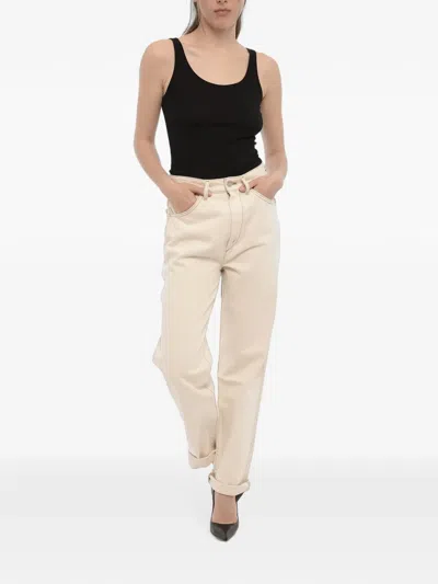 Re/done Topstitching Five-pocket Jeans In Multi