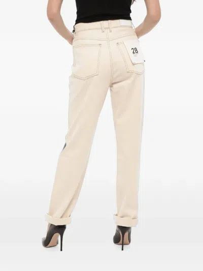 Re/done Topstitching Five-pocket Jeans In Multi