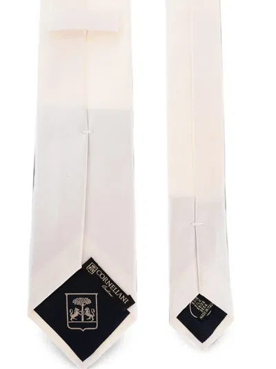 Corneliani Satin Silk Tie In Neutral