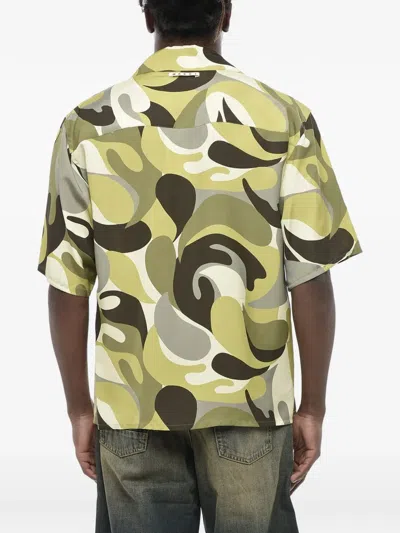 Marni Abstract-pattern Bowling Shirt In Multi