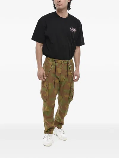 Dsquared2 Camouflage-pattern Logo-print Cargo Pants In Multi