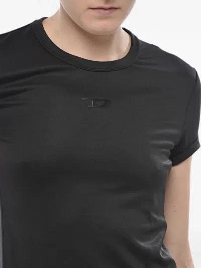 Diesel Monogram-plaque T-shirt In Black