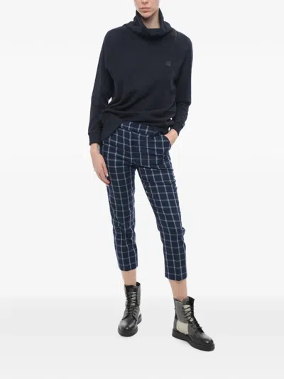 Woolrich Checked Trousers In Blue