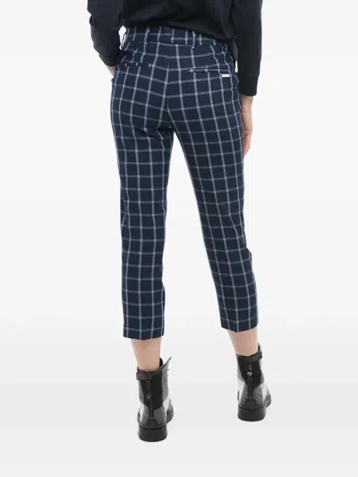 Woolrich Checked Trousers In Blue
