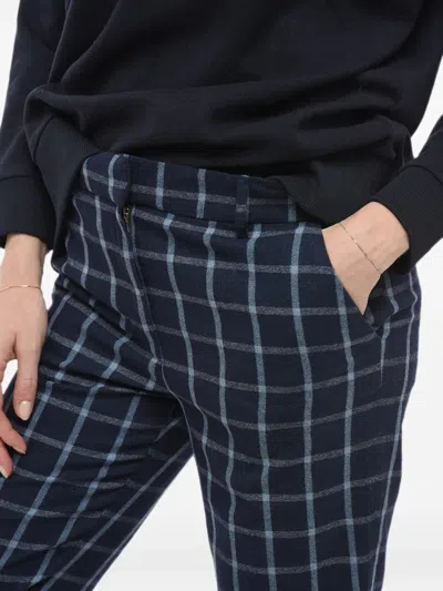 Woolrich Checked Trousers In Blue