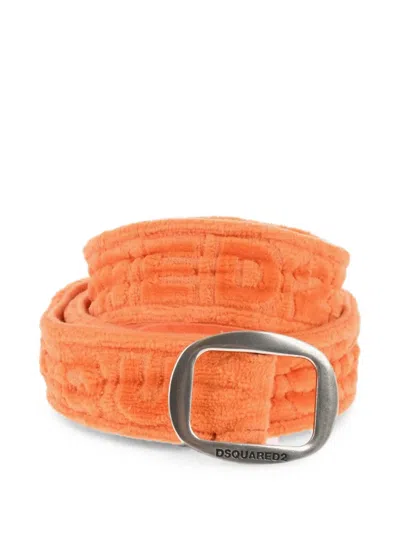 Dsquared2 Orange Twin Beach Solid Adjustable Belt In Orange