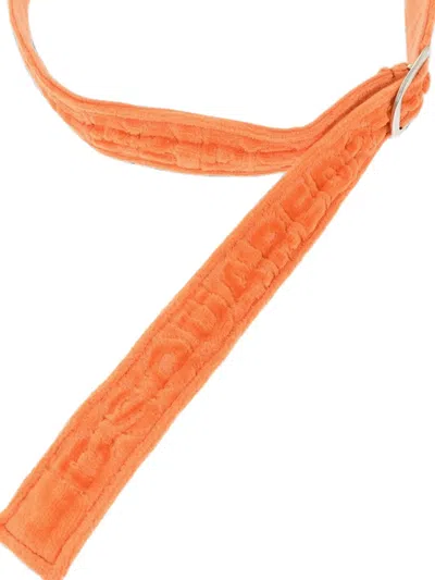 Dsquared2 Orange Twin Beach Solid Adjustable Belt In Orange