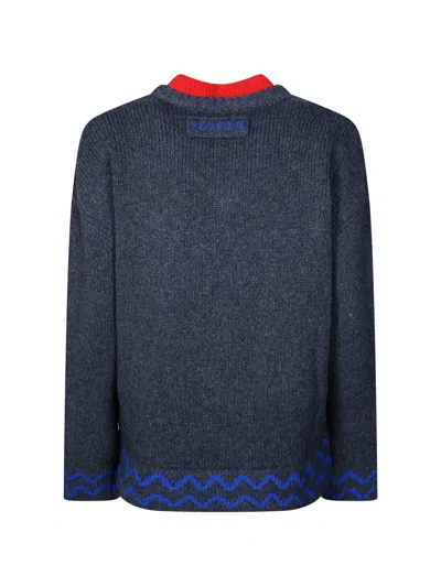 Marni Chevron-pattern Layered-effect Sweater In Multi