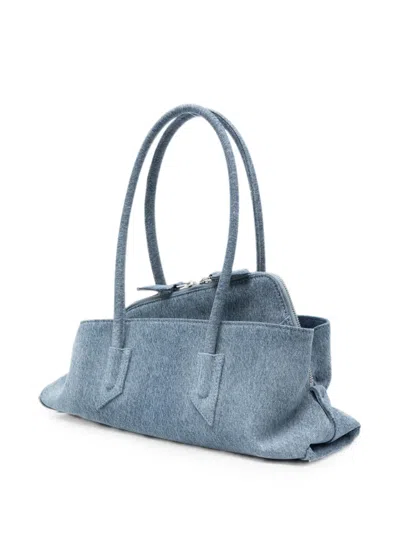 Attico Denim-effect Shoulder Bag In Pattern