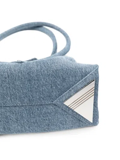 Attico Denim-effect Shoulder Bag In Pattern