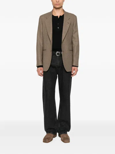 Reveres 1949 Houndstooth-pattern Blazer In Brown