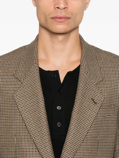 Reveres 1949 Houndstooth-pattern Blazer In Brown