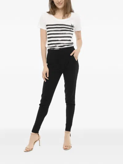 Woolrich Mesh-panelled Drawstring Trousers In Black