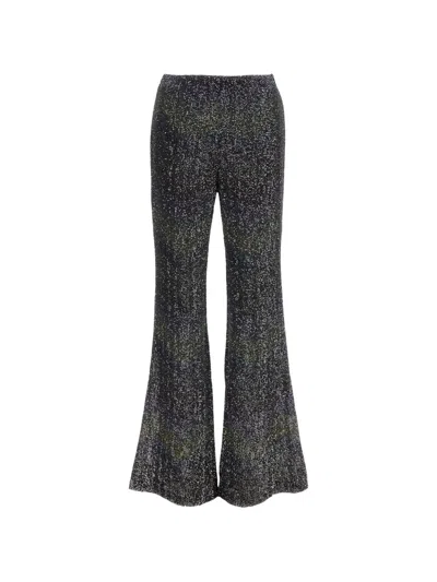 Missoni Flared Trousers With Multicolor Sequin Construction In Black