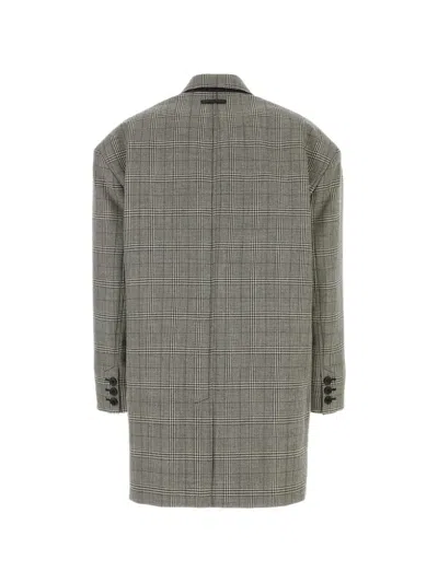 Marni Wool Blazer Oversize Embroidered Checked Design In Gray