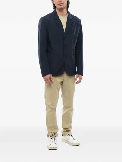 Woolrich Single-breasted Patch-pocket Blazer In 블루