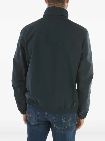 Woolrich Logo-patch Zip-up Jacket In 블루