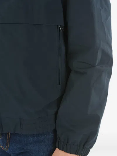 Woolrich Logo-patch Zip-up Jacket In 블루
