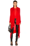 RICK OWENS RICK OWENS LONG WRAP SWEATER IN RED. ,RP17S3643 M