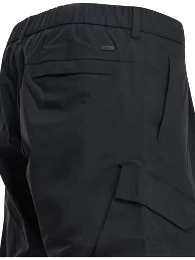 Herno Technical Fabric Cargo Bermuda Shorts In Black