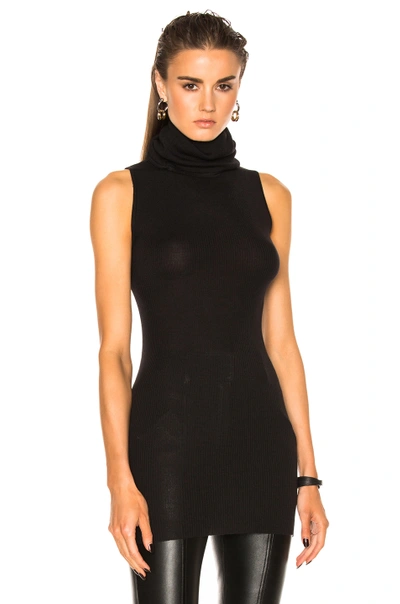 Shop Rick Owens Ribbed Sleeveless Tube Sweater In Black