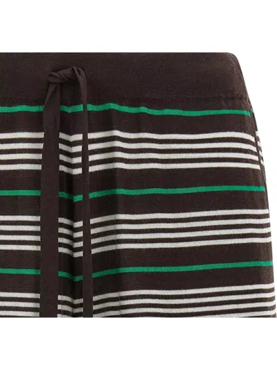 P.a.r.o.s.h Stripe Lounge Shorts Elastic Waistband Pockets In Multi