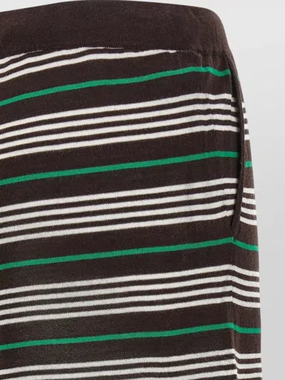 P.a.r.o.s.h Stripe Lounge Shorts Elastic Waistband Pockets In Multi