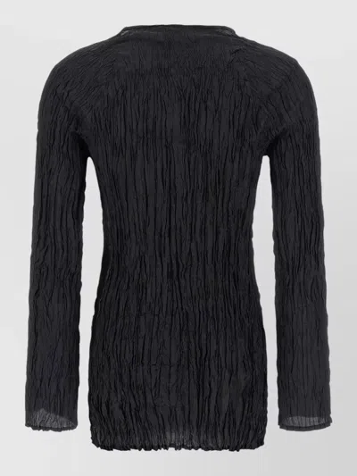 P.a.r.o.s.h Soph Blouse Button Detail Long Sleeves In Black