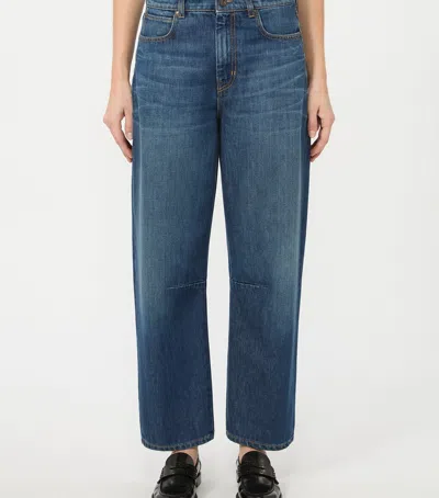 Weekend Max Mara Barrel Jeans In Navy
