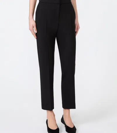 Max Mara Wool-blend Cropped Trousers In Black