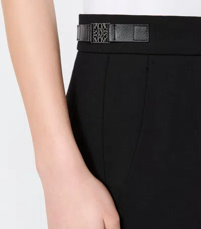 Max Mara Wool-blend Cropped Trousers In Black